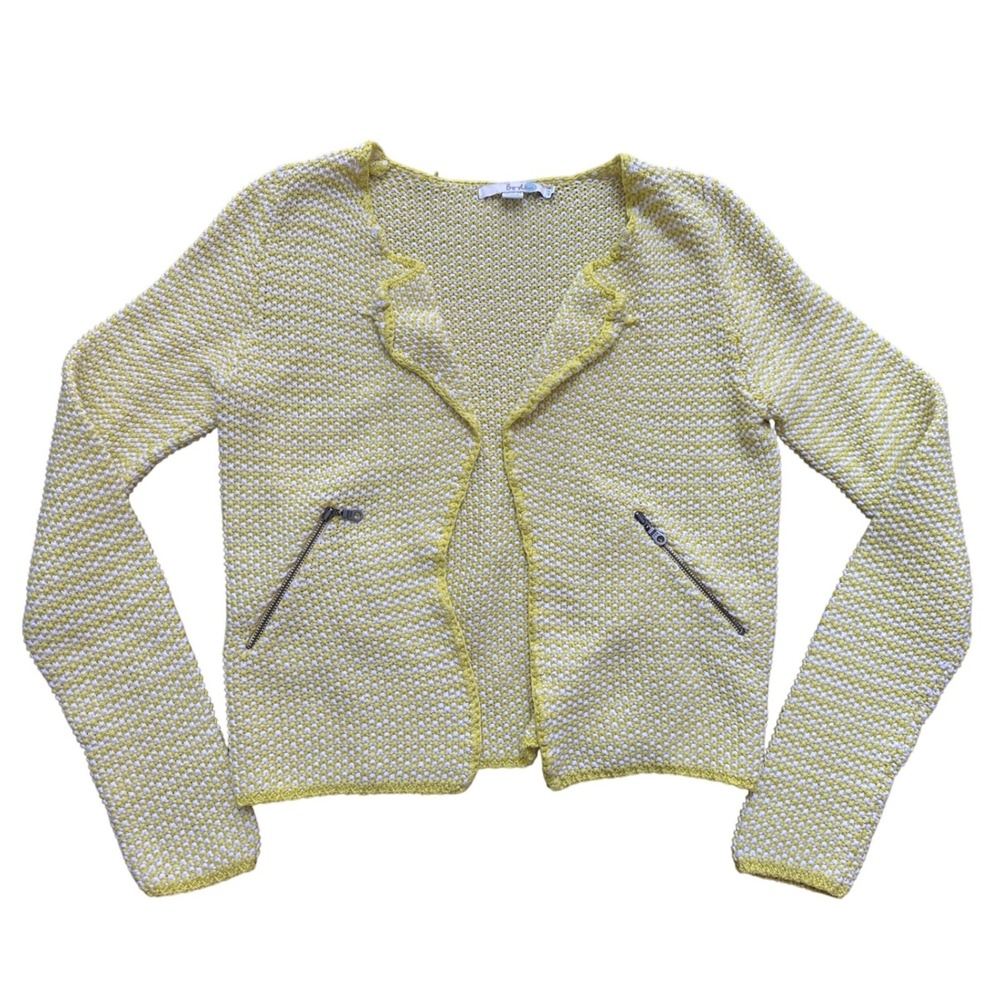Boden Women's Citrus Yellow SoHo Knitted Cardigan Jacket 100% Cotton Size 4